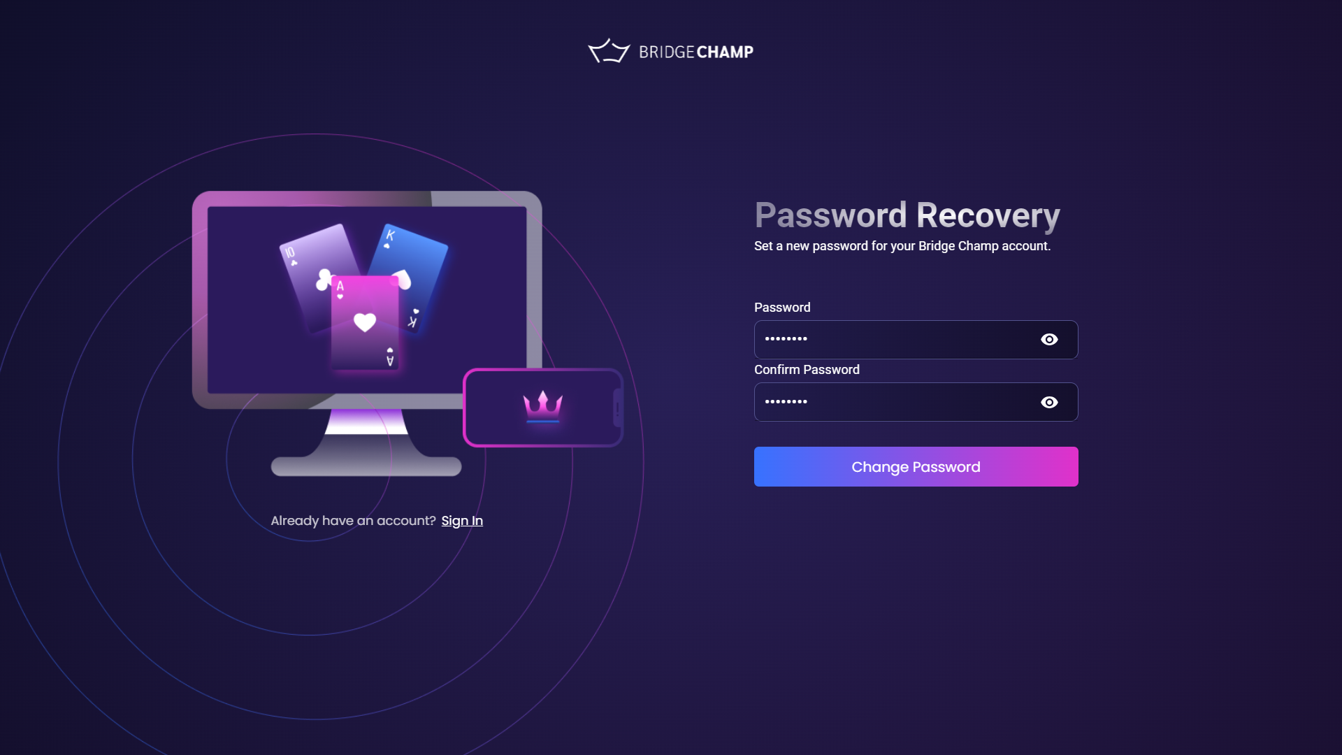 password recovery screen 4