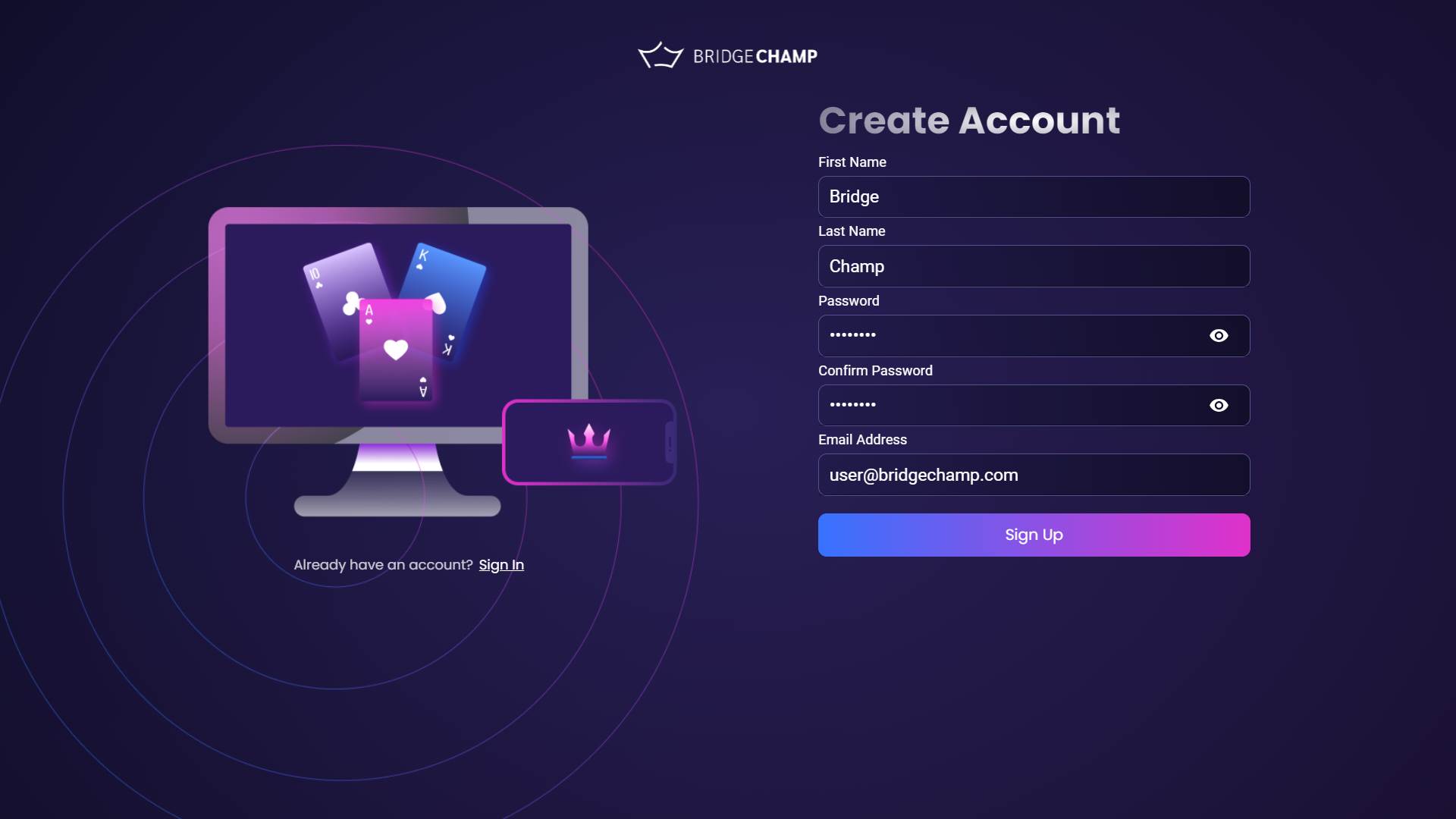 create account screen 1