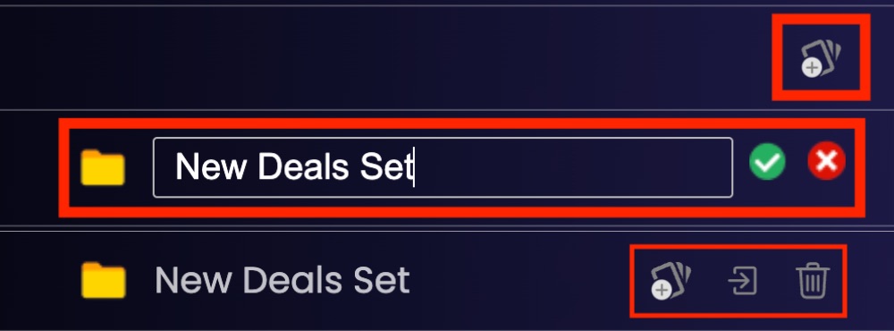 Create a new Deal Set