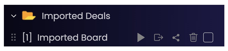 Saved deal action buttons