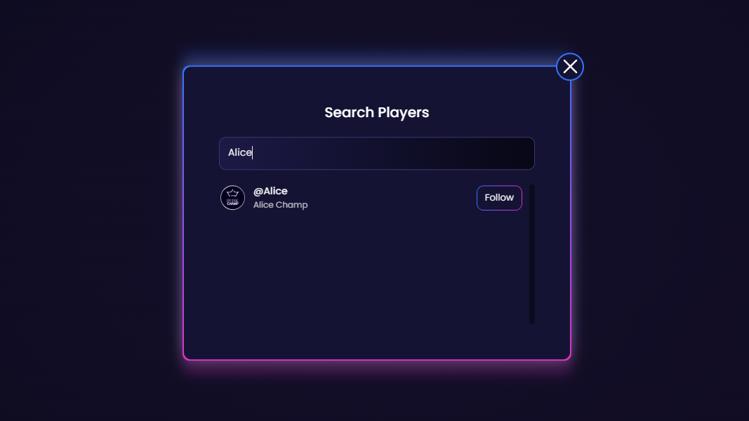 search players widget